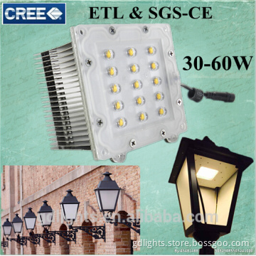 30W 40W 45W 50W 60W led light garden spot lights IP65 AC100-277V china manufacture